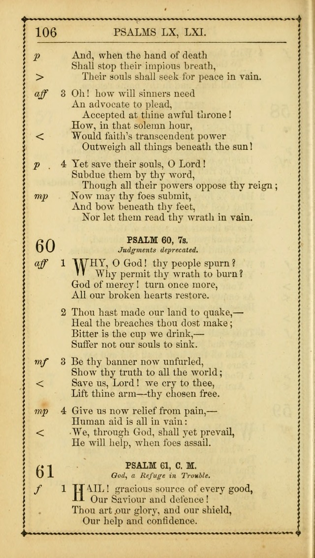 Church Psalmist: or Psalms and Hymns Designed for the Public, Social, and  Private Use of Evangelical Christians ... with Supplement.  53rd ed. page 109