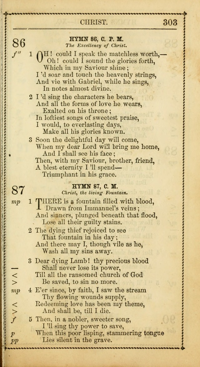 Church Psalmist: or Psalms and Hymns Designed for the Public, Social, and  Private Use of Evangelical Christians ... with Supplement.  53rd ed. page 306