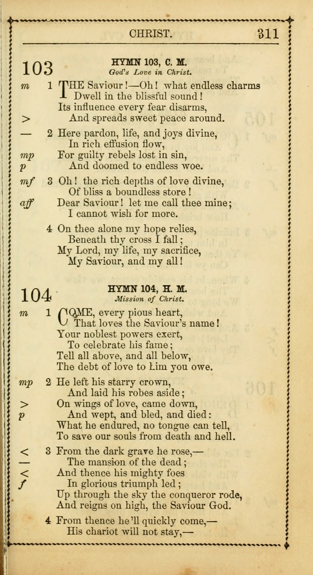 Church Psalmist: or Psalms and Hymns Designed for the Public, Social, and  Private Use of Evangelical Christians ... with Supplement.  53rd ed. page 314