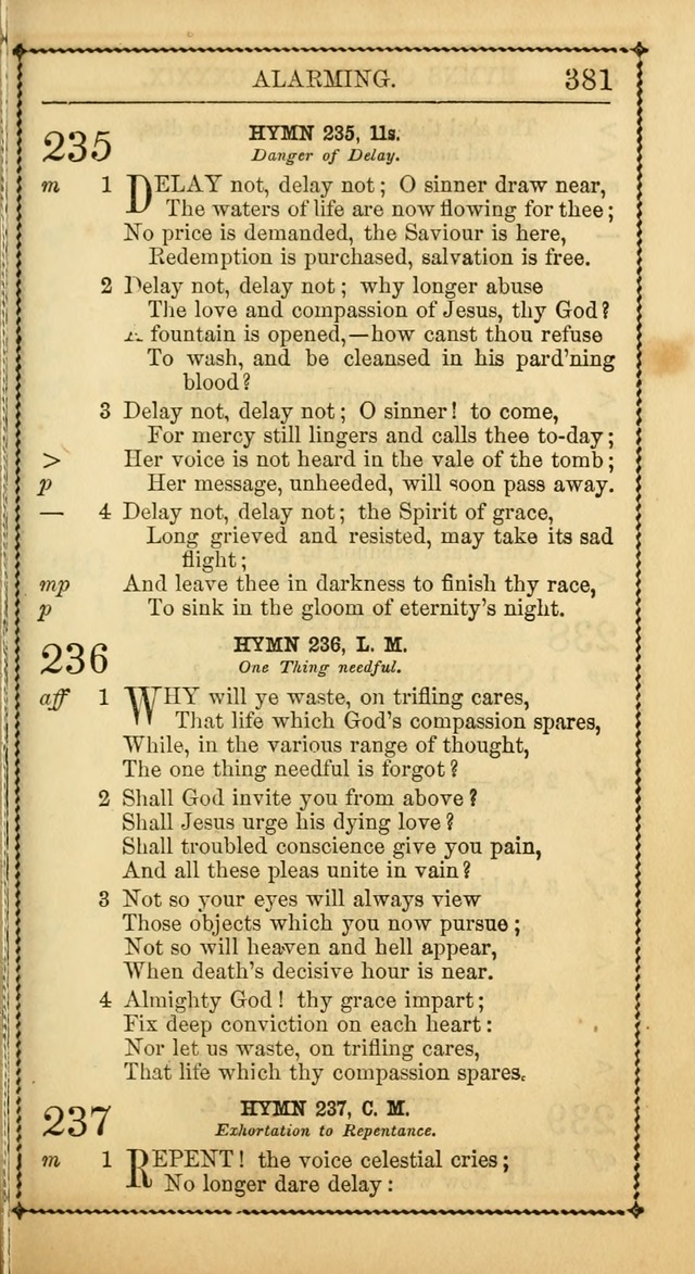 Church Psalmist: or Psalms and Hymns Designed for the Public, Social, and  Private Use of Evangelical Christians ... with Supplement.  53rd ed. page 384