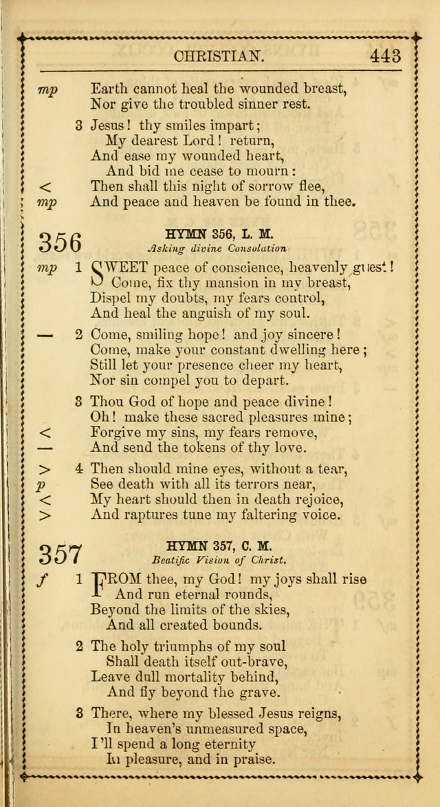 Church Psalmist: or Psalms and Hymns Designed for the Public, Social, and  Private Use of Evangelical Christians ... with Supplement.  53rd ed. page 446