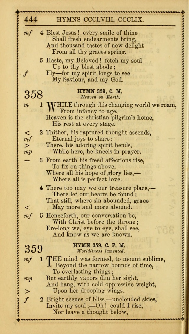 Church Psalmist: or Psalms and Hymns Designed for the Public, Social, and  Private Use of Evangelical Christians ... with Supplement.  53rd ed. page 447