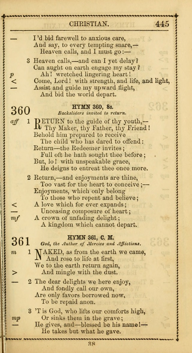 Church Psalmist: or Psalms and Hymns Designed for the Public, Social, and  Private Use of Evangelical Christians ... with Supplement.  53rd ed. page 448