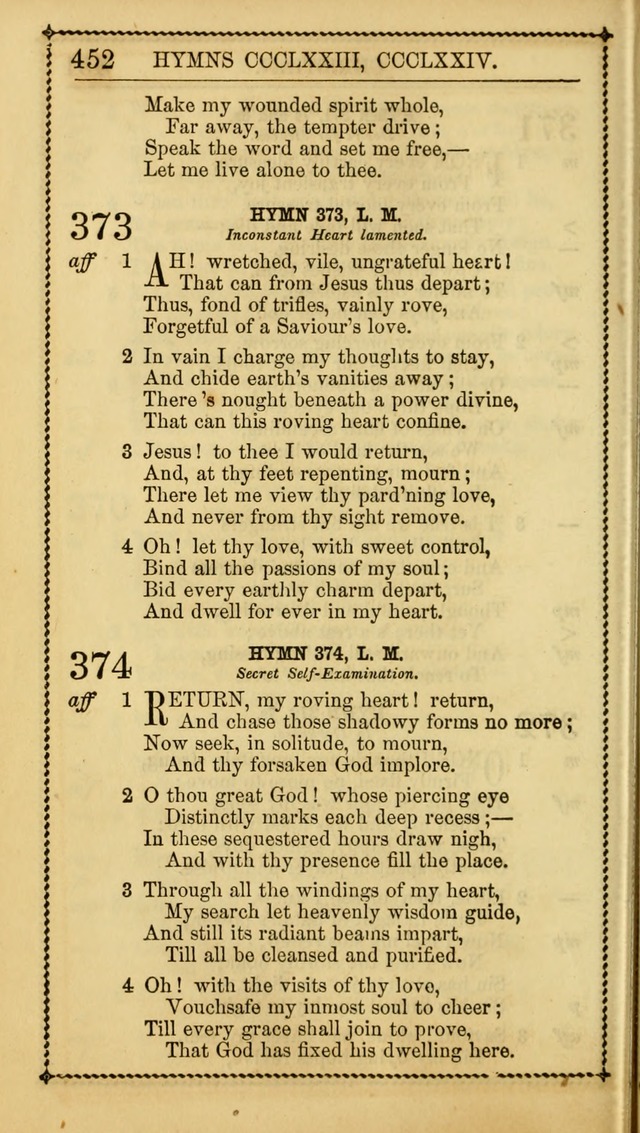 Church Psalmist: or Psalms and Hymns Designed for the Public, Social, and  Private Use of Evangelical Christians ... with Supplement.  53rd ed. page 455