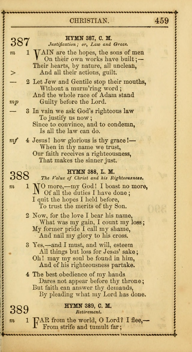 Church Psalmist: or Psalms and Hymns Designed for the Public, Social, and  Private Use of Evangelical Christians ... with Supplement.  53rd ed. page 462