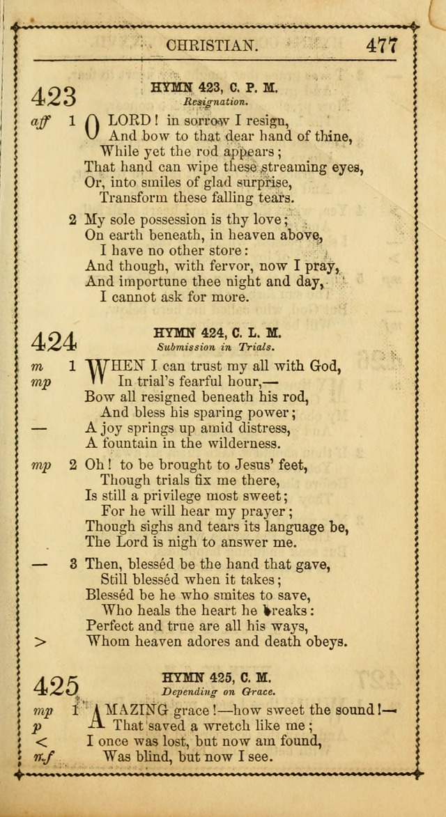 Church Psalmist: or Psalms and Hymns Designed for the Public, Social, and  Private Use of Evangelical Christians ... with Supplement.  53rd ed. page 480