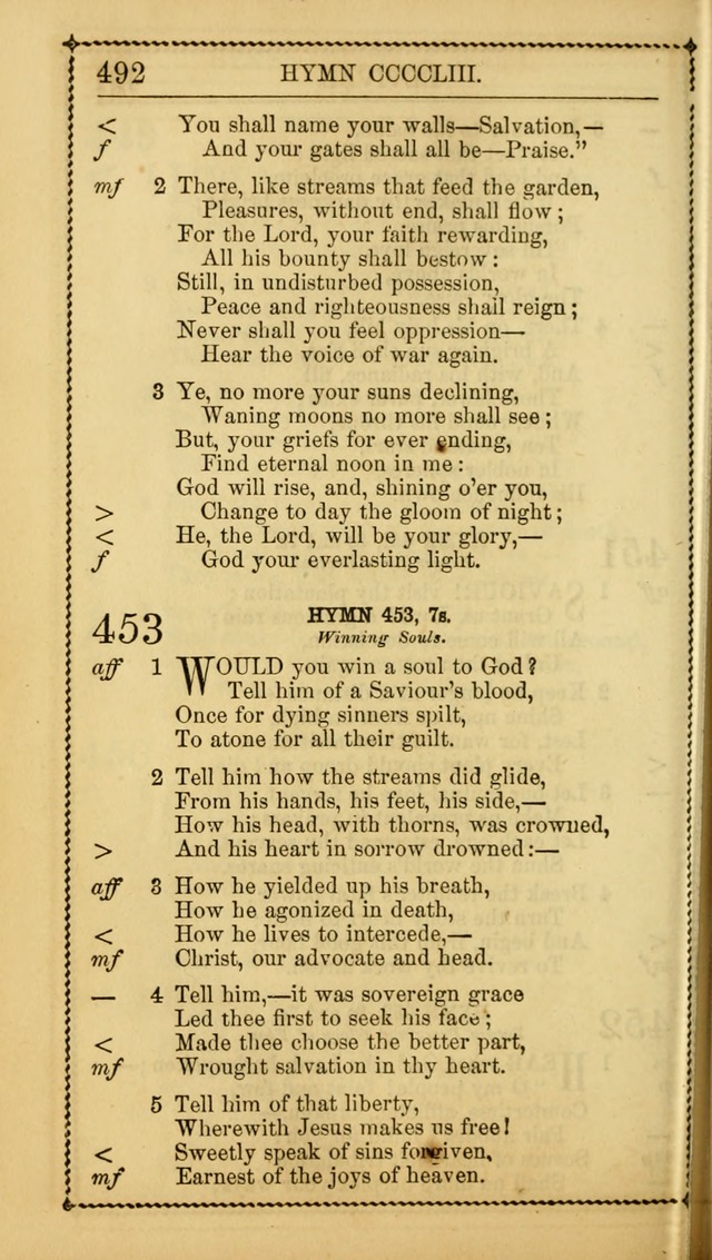 Church Psalmist: or Psalms and Hymns Designed for the Public, Social, and  Private Use of Evangelical Christians ... with Supplement.  53rd ed. page 495