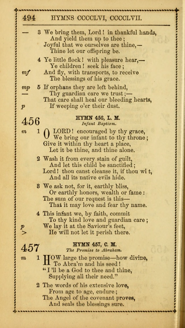 Church Psalmist: or Psalms and Hymns Designed for the Public, Social, and  Private Use of Evangelical Christians ... with Supplement.  53rd ed. page 497