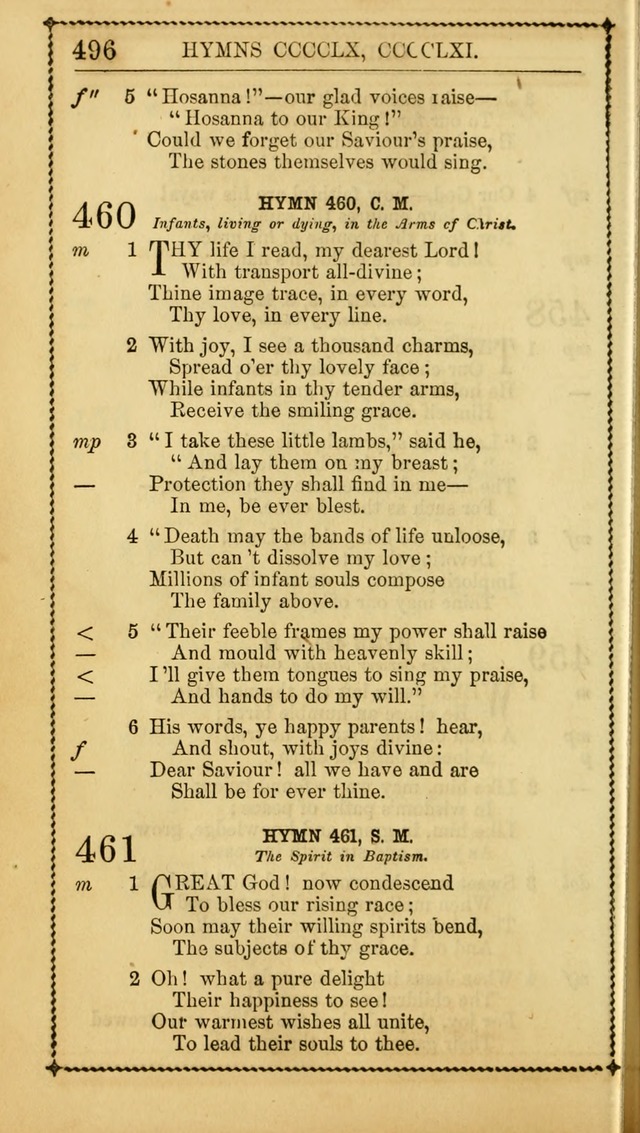 Church Psalmist: or Psalms and Hymns Designed for the Public, Social, and  Private Use of Evangelical Christians ... with Supplement.  53rd ed. page 499