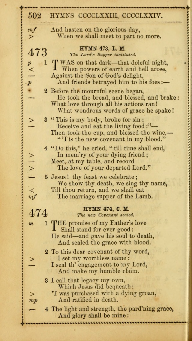 Church Psalmist: or Psalms and Hymns Designed for the Public, Social, and  Private Use of Evangelical Christians ... with Supplement.  53rd ed. page 505