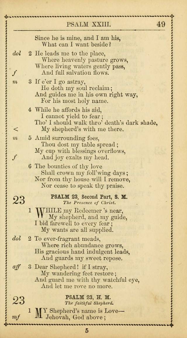 Church Psalmist: or Psalms and Hymns Designed for the Public, Social, and  Private Use of Evangelical Christians ... with Supplement.  53rd ed. page 52