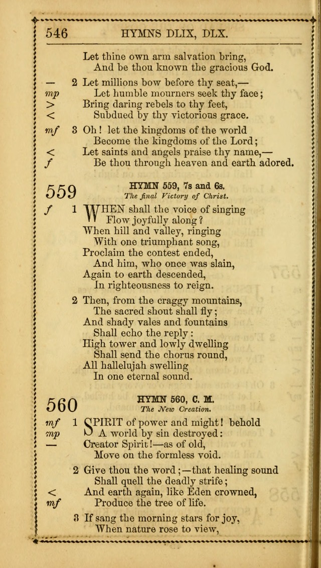 Church Psalmist: or Psalms and Hymns Designed for the Public, Social, and  Private Use of Evangelical Christians ... with Supplement.  53rd ed. page 549