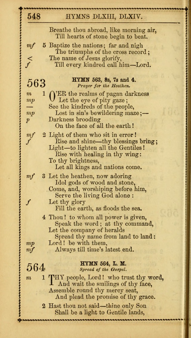 Church Psalmist: or Psalms and Hymns Designed for the Public, Social, and  Private Use of Evangelical Christians ... with Supplement.  53rd ed. page 551