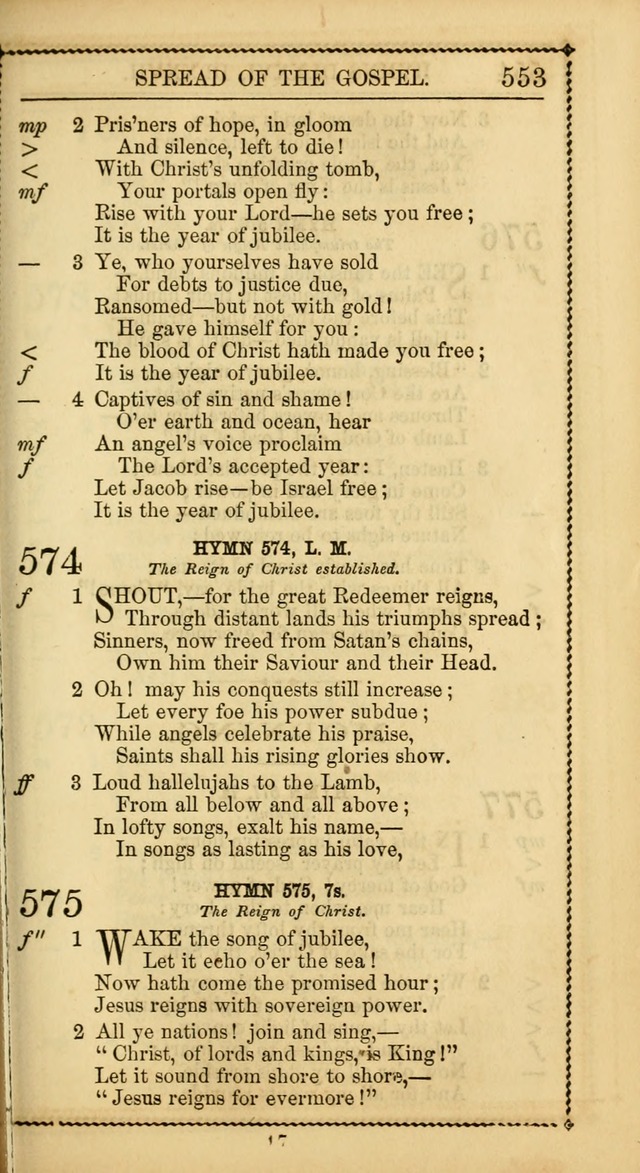 Church Psalmist: or Psalms and Hymns Designed for the Public, Social, and  Private Use of Evangelical Christians ... with Supplement.  53rd ed. page 556