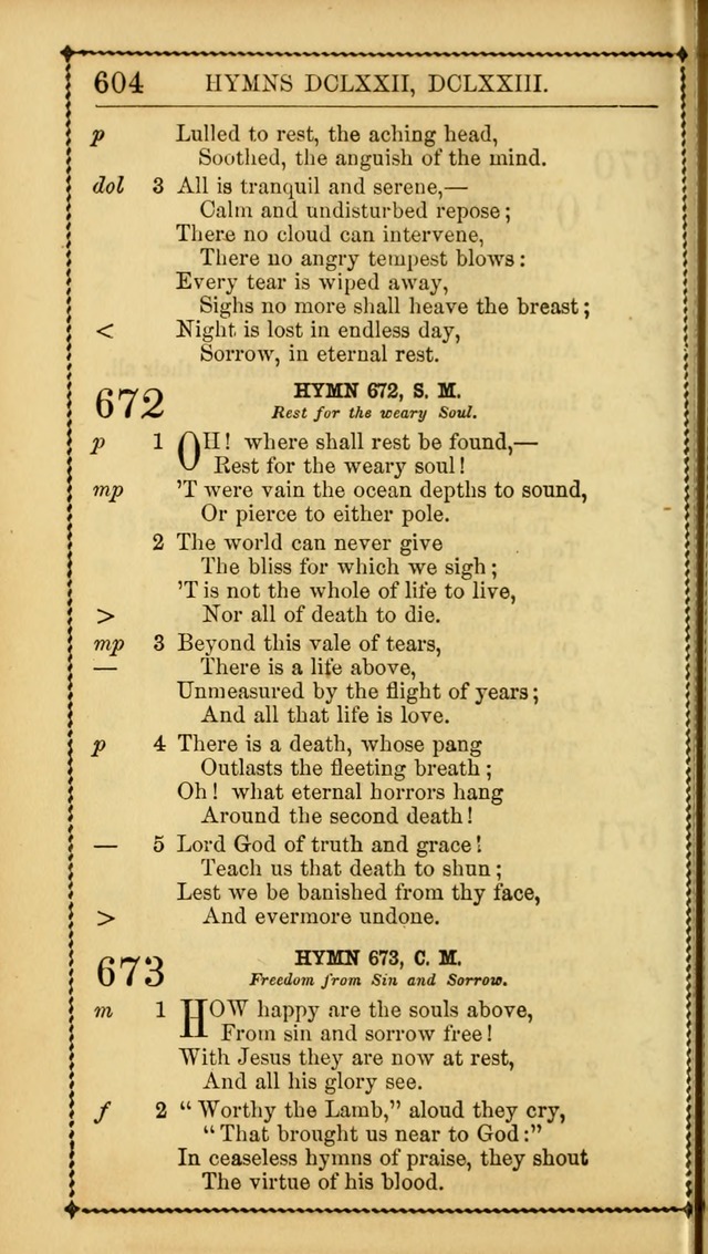 Church Psalmist: or Psalms and Hymns Designed for the Public, Social, and  Private Use of Evangelical Christians ... with Supplement.  53rd ed. page 607