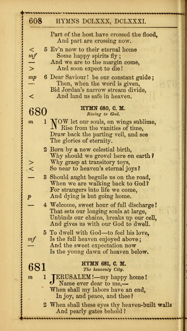 Church Psalmist: or Psalms and Hymns Designed for the Public, Social, and  Private Use of Evangelical Christians ... with Supplement.  53rd ed. page 611