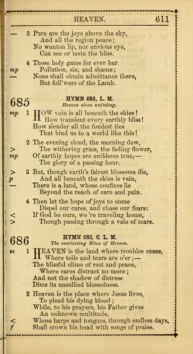 Church Psalmist: or Psalms and Hymns Designed for the Public, Social, and  Private Use of Evangelical Christians ... with Supplement.  53rd ed. page 614