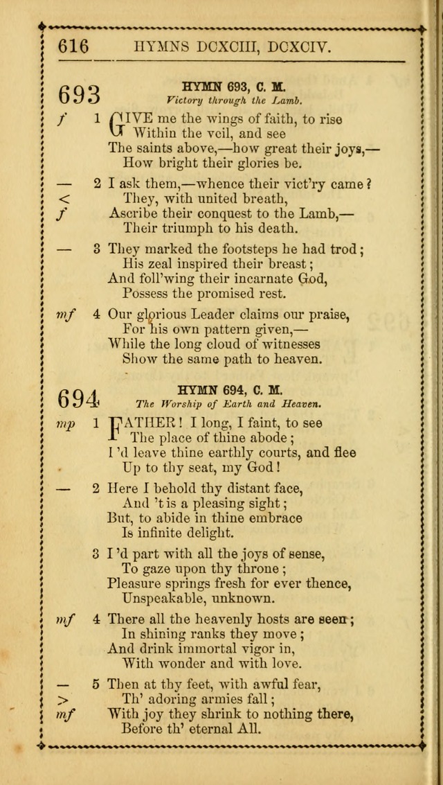 Church Psalmist: or Psalms and Hymns Designed for the Public, Social, and  Private Use of Evangelical Christians ... with Supplement.  53rd ed. page 619