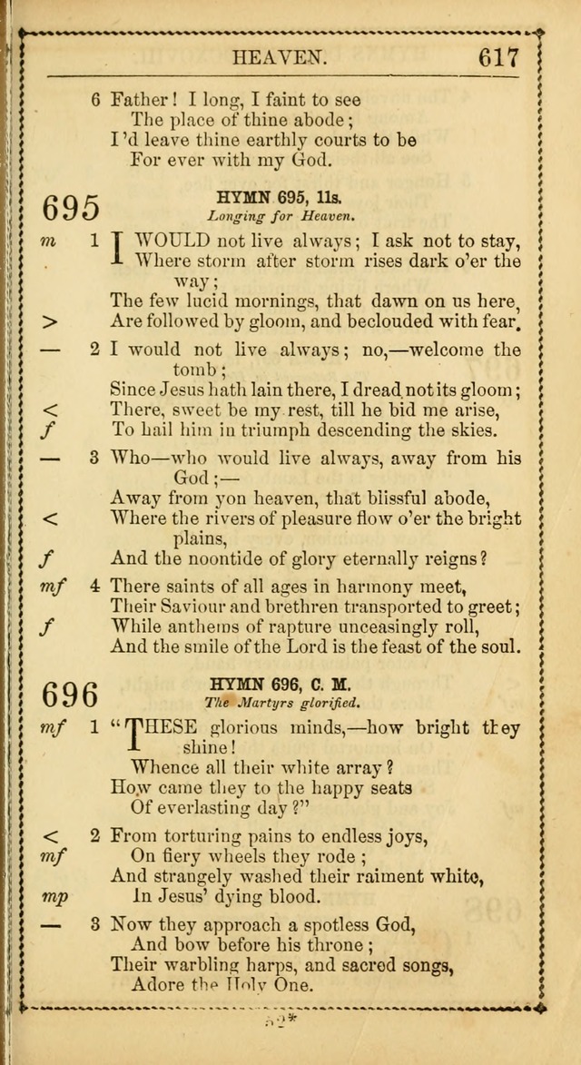 Church Psalmist: or Psalms and Hymns Designed for the Public, Social, and  Private Use of Evangelical Christians ... with Supplement.  53rd ed. page 620