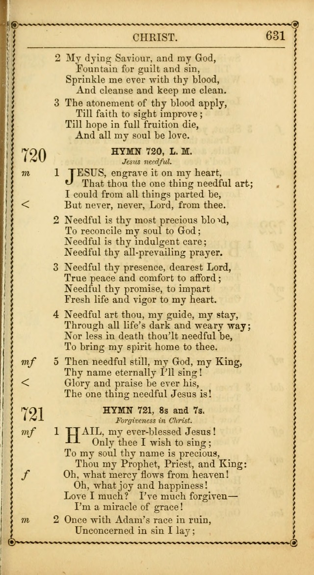 Church Psalmist: or Psalms and Hymns Designed for the Public, Social, and  Private Use of Evangelical Christians ... with Supplement.  53rd ed. page 634