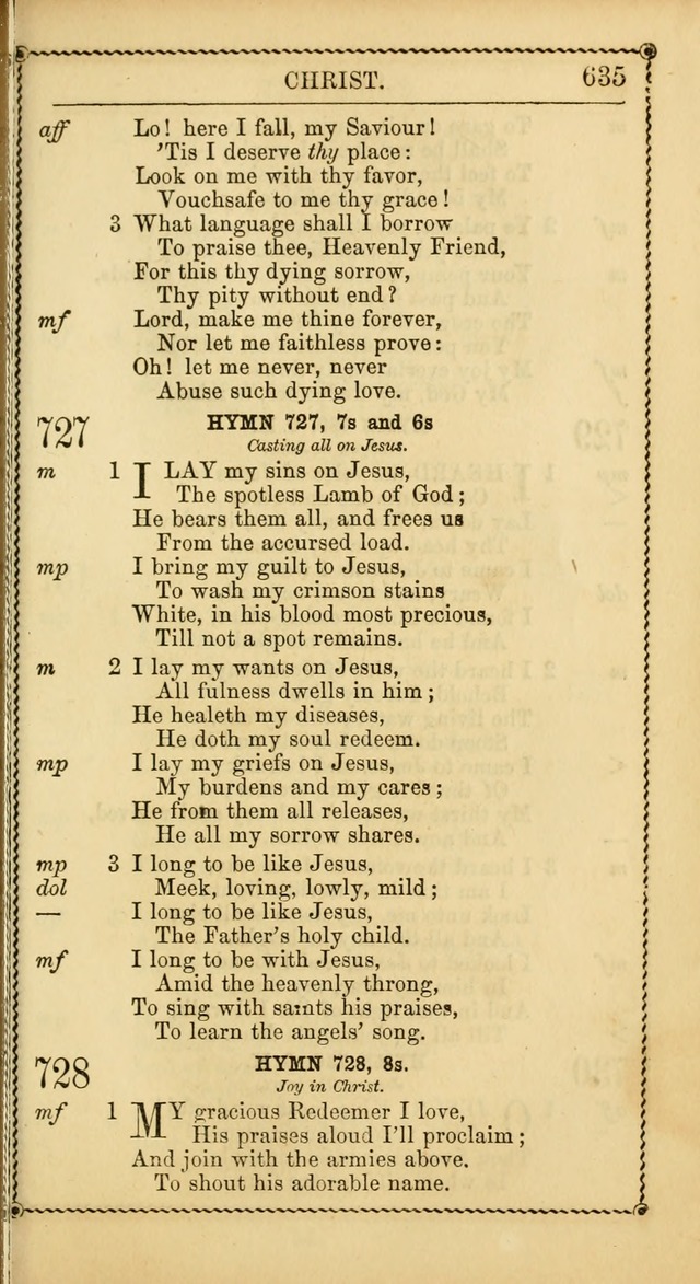 Church Psalmist: or Psalms and Hymns Designed for the Public, Social, and  Private Use of Evangelical Christians ... with Supplement.  53rd ed. page 638