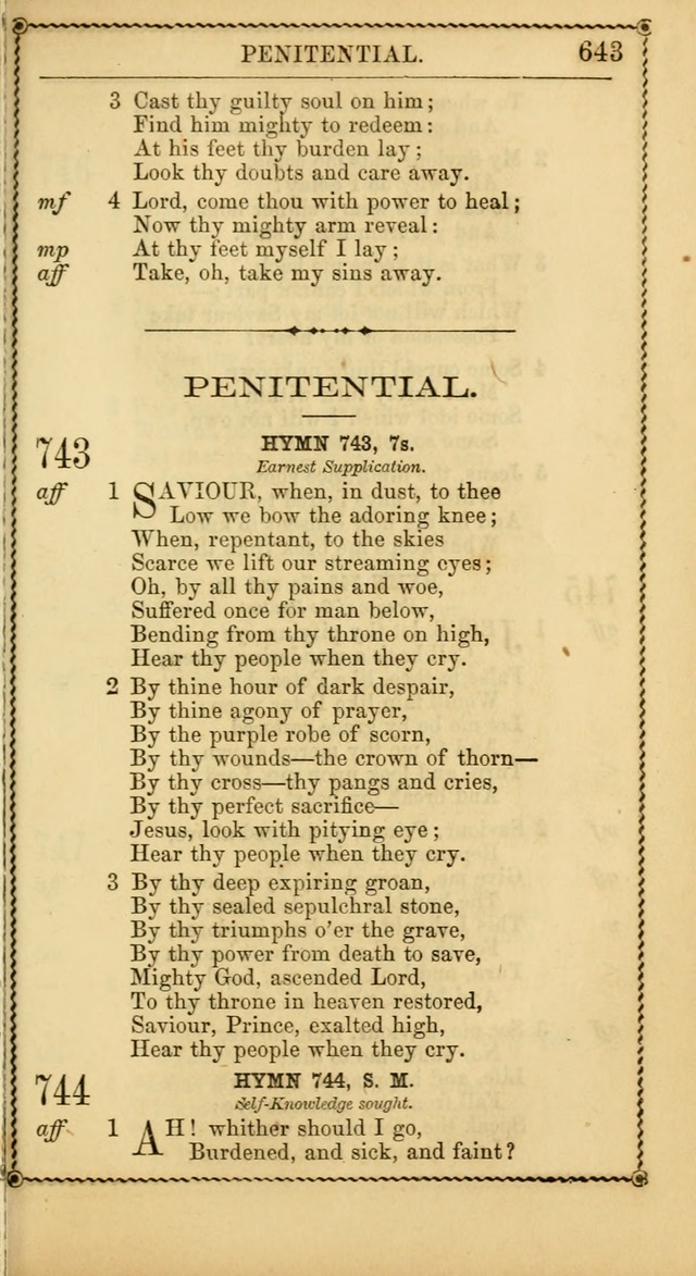 Church Psalmist: or Psalms and Hymns Designed for the Public, Social, and  Private Use of Evangelical Christians ... with Supplement.  53rd ed. page 646