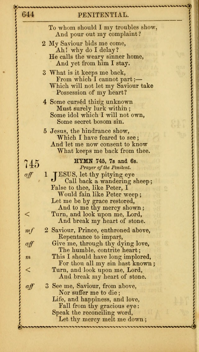 Church Psalmist: or Psalms and Hymns Designed for the Public, Social, and  Private Use of Evangelical Christians ... with Supplement.  53rd ed. page 647