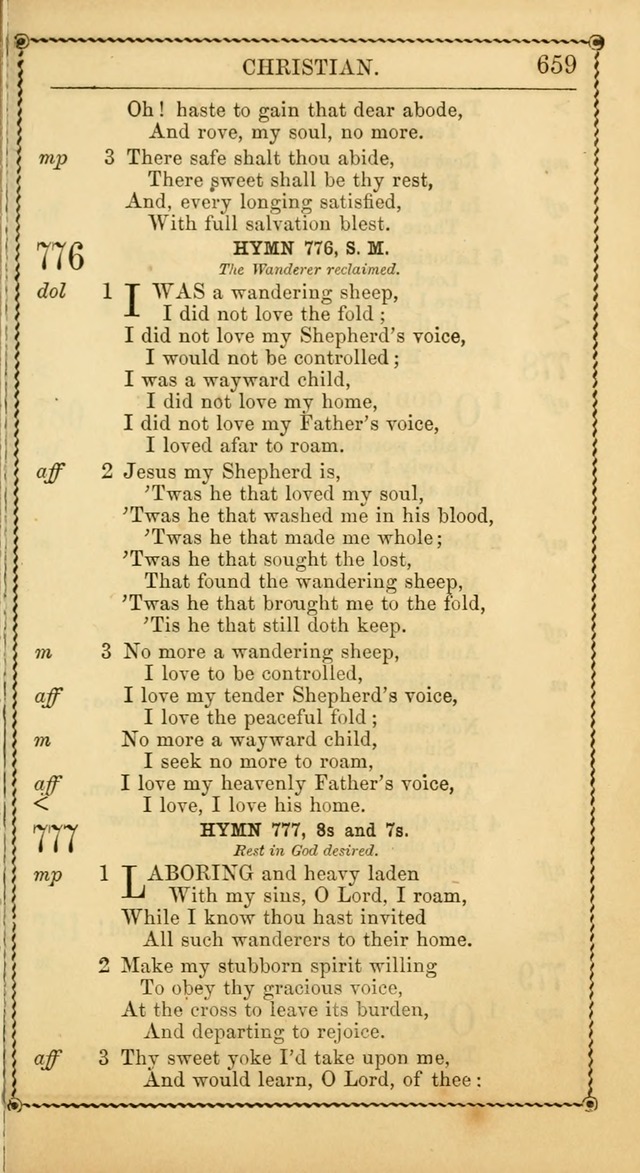 Church Psalmist: or Psalms and Hymns Designed for the Public, Social, and  Private Use of Evangelical Christians ... with Supplement.  53rd ed. page 662