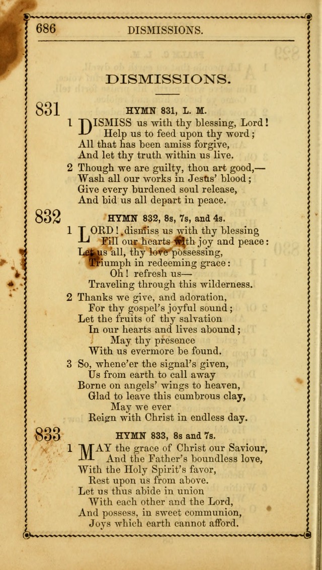 Church Psalmist: or Psalms and Hymns Designed for the Public, Social, and  Private Use of Evangelical Christians ... with Supplement.  53rd ed. page 689