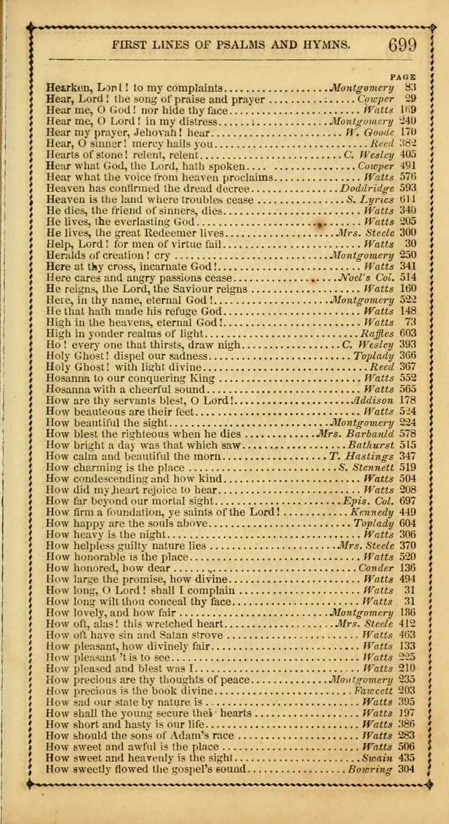 Church Psalmist: or Psalms and Hymns Designed for the Public, Social, and  Private Use of Evangelical Christians ... with Supplement.  53rd ed. page 702