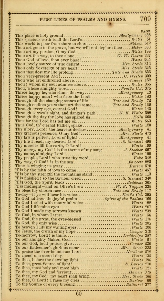 Church Psalmist: or Psalms and Hymns Designed for the Public, Social, and  Private Use of Evangelical Christians ... with Supplement.  53rd ed. page 712