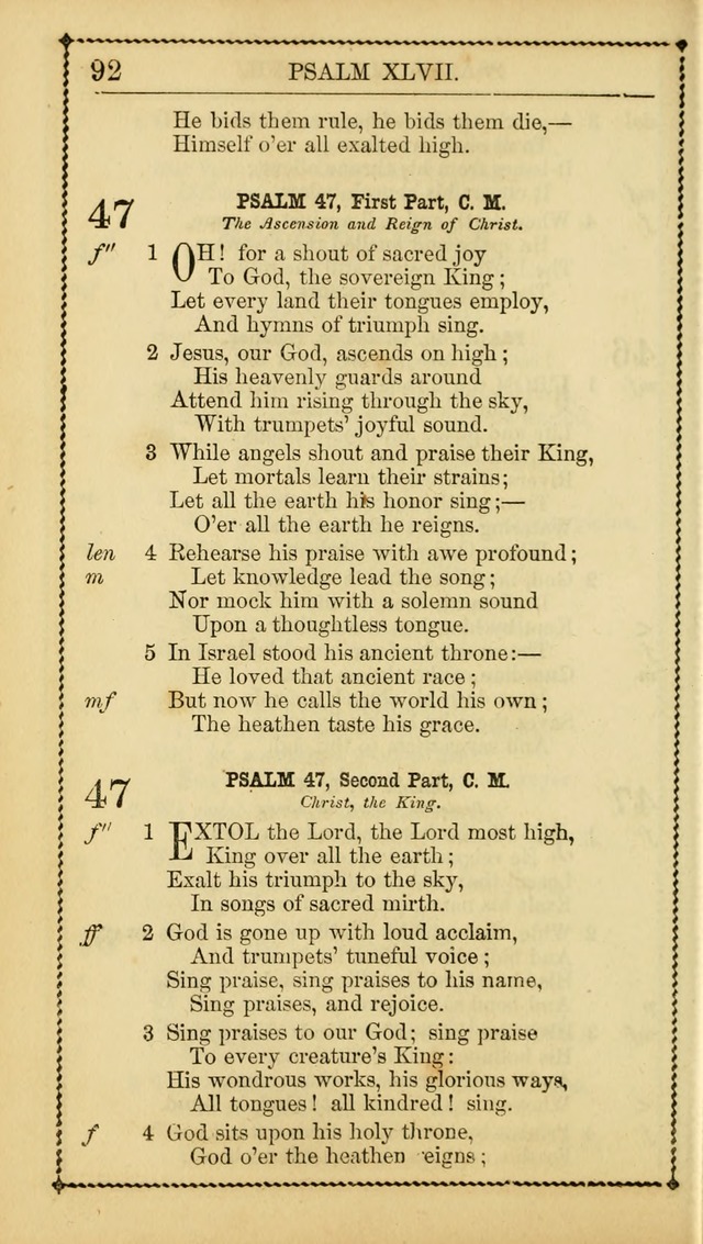 Church Psalmist: or Psalms and Hymns Designed for the Public, Social, and  Private Use of Evangelical Christians ... with Supplement.  53rd ed. page 95