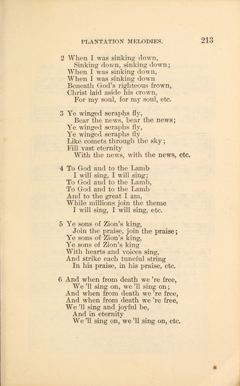 A Collection of Revival Hymns and Plantation Melodies page 219