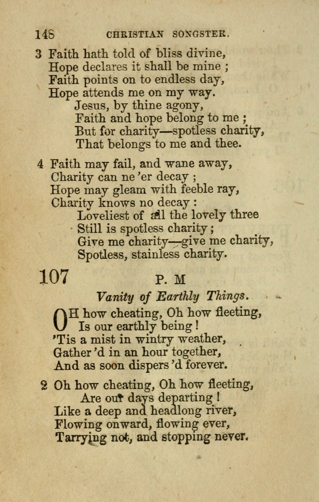 The Christian Songster: a collection of hymns and spiritual songs, usually sung at camp, prayer, and social meetings, and revivals of religion. Designed for all denominations page 157