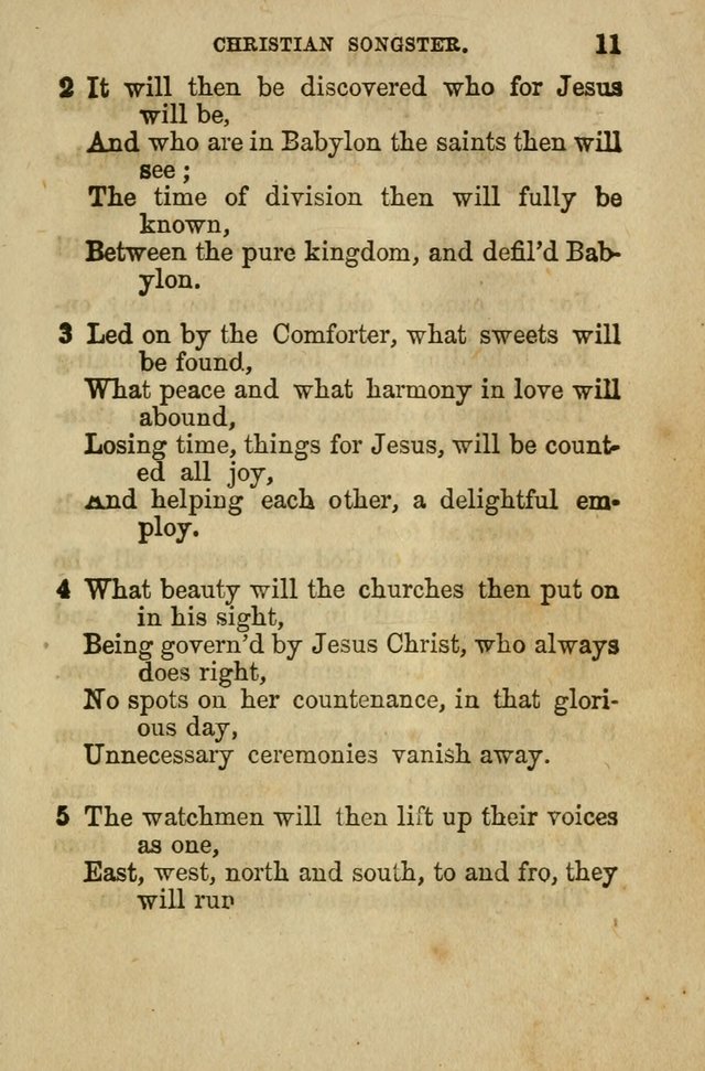 The Christian Songster: a collection of hymns and spiritual songs, usually sung at camp, prayer, and social meetings, and revivals of religion. Designed for all denominations page 16