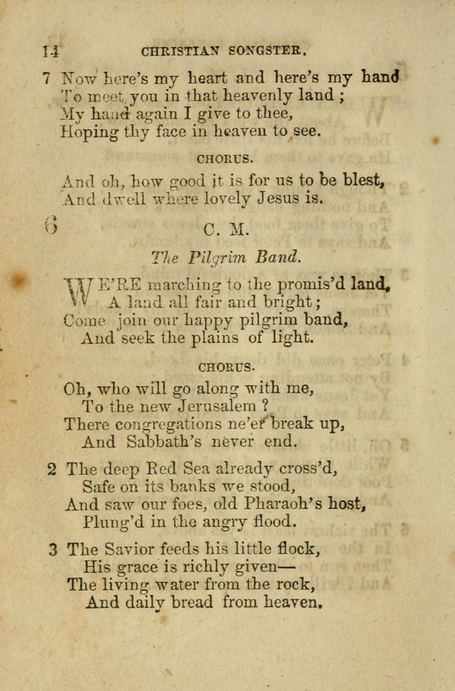 The Christian Songster: a collection of hymns and spiritual songs, usually sung at camp, prayer, and social meetings, and revivals of religion. Designed for all denominations page 19