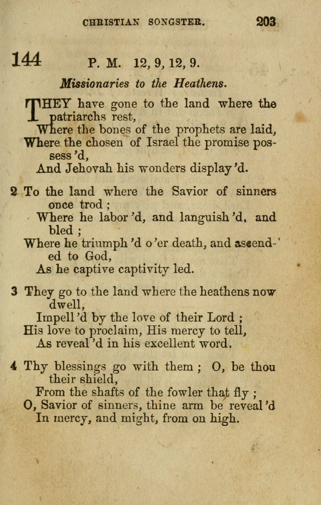 The Christian Songster: a collection of hymns and spiritual songs, usually sung at camp, prayer, and social meetings, and revivals of religion. Designed for all denominations page 212