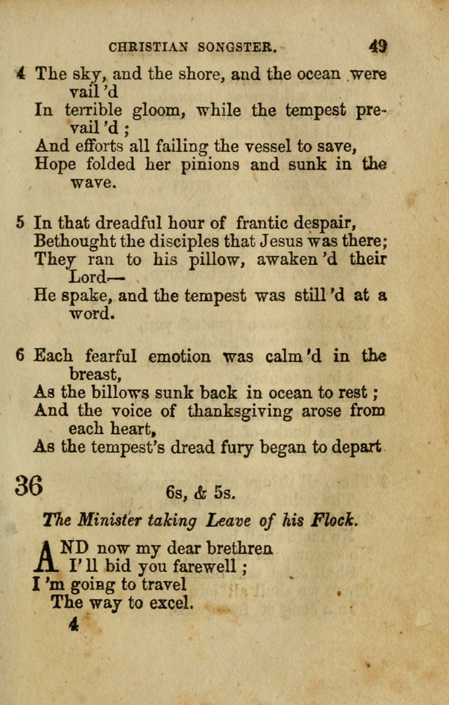 The Christian Songster: a collection of hymns and spiritual songs, usually sung at camp, prayer, and social meetings, and revivals of religion. Designed for all denominations page 56