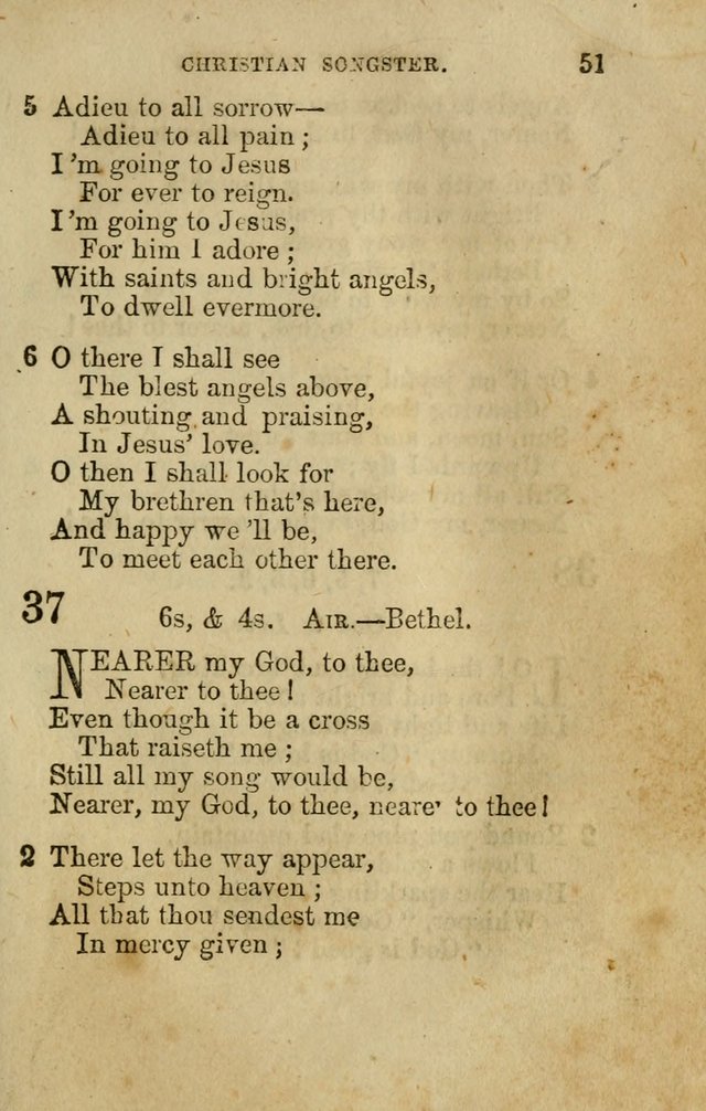 The Christian Songster: a collection of hymns and spiritual songs, usually sung at camp, prayer, and social meetings, and revivals of religion. Designed for all denominations page 58