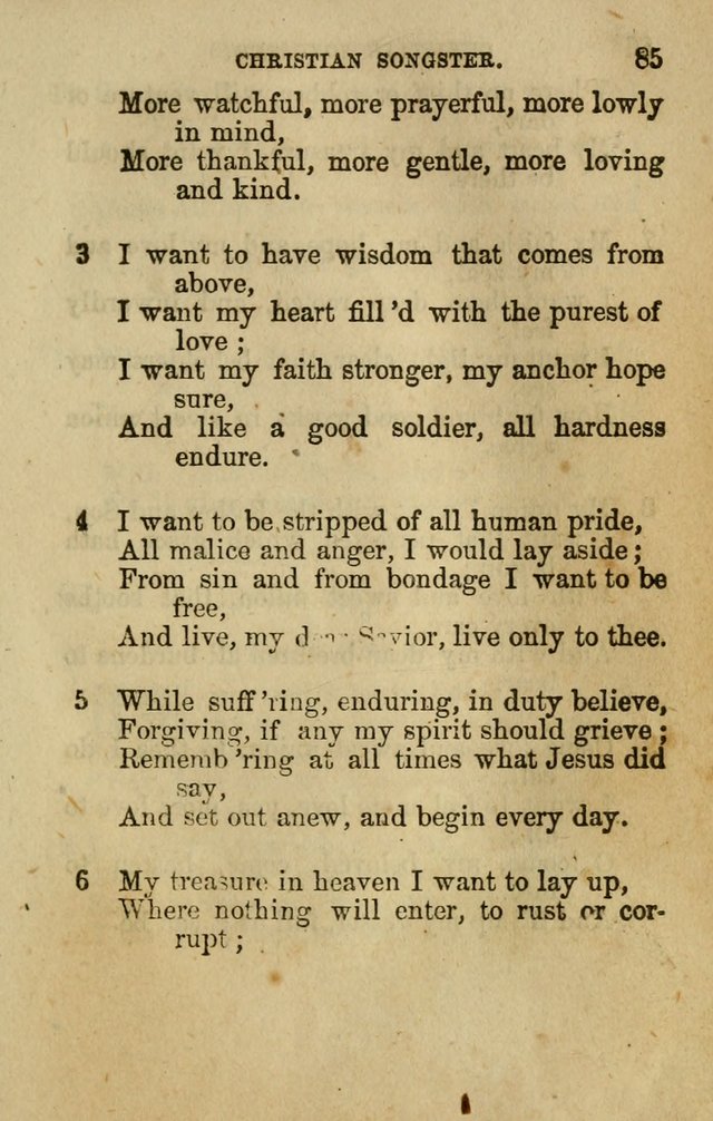 The Christian Songster: a collection of hymns and spiritual songs, usually sung at camp, prayer, and social meetings, and revivals of religion. Designed for all denominations page 92