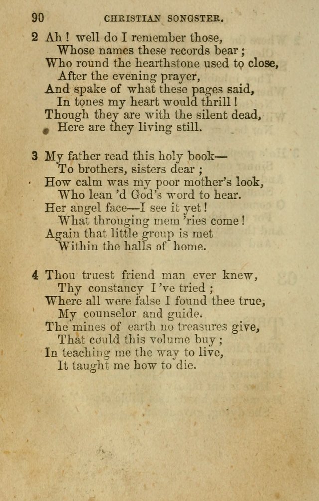 The Christian Songster: a collection of hymns and spiritual songs, usually sung at camp, prayer, and social meetings, and revivals of religion. Designed for all denominations page 97