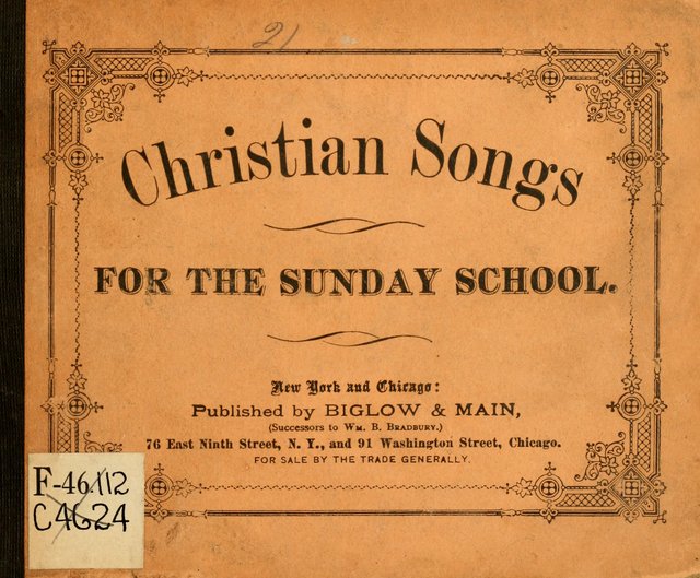 Christian Songs: for the Sunday School page i