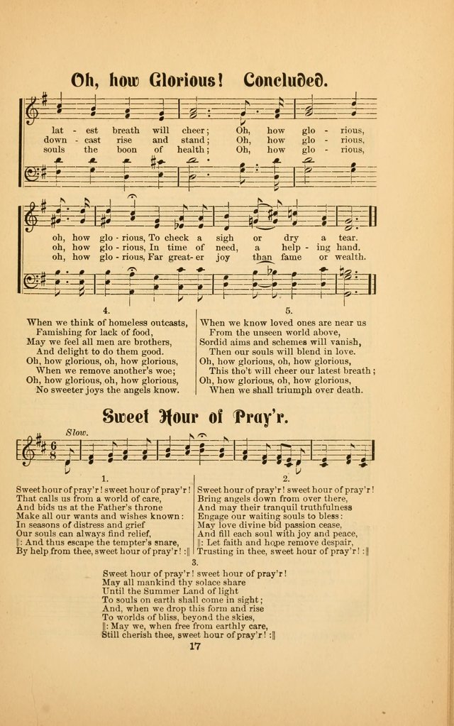 Celestial Sonnets: a collection of new and original songs and hymns of peace and progress, designed for public gatherings, home circles, religious, spiritual, temperance, social and camp meetings, etc page 22