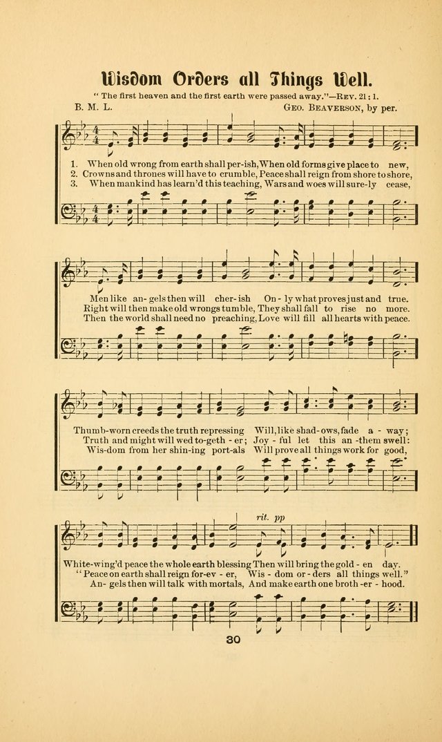 Celestial Sonnets: a collection of new and original songs and hymns of peace and progress, designed for public gatherings, home circles, religious, spiritual, temperance, social and camp meetings, etc page 35