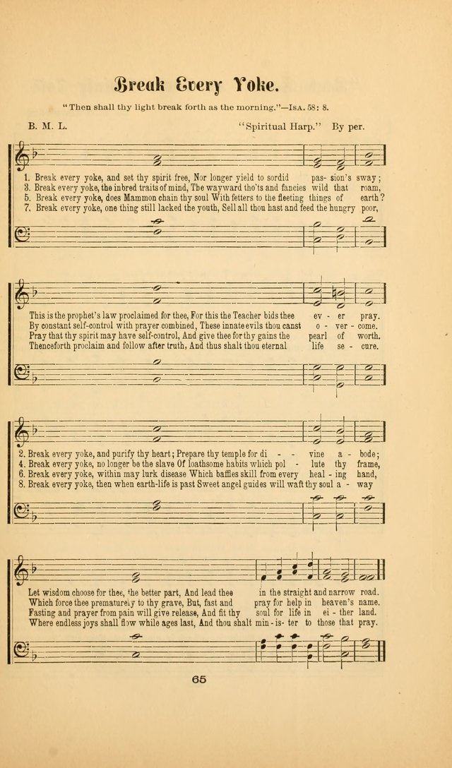 Celestial Sonnets: a collection of new and original songs and hymns of peace and progress, designed for public gatherings, home circles, religious, spiritual, temperance, social and camp meetings, etc page 70