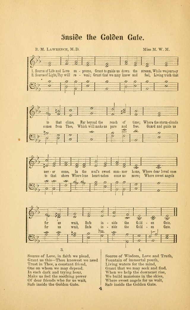 Celestial Sonnets: a collection of new and original songs and hymns of peace and progress, designed for public gatherings, home circles, religious, spiritual, temperance, social and camp meetings, etc page 9