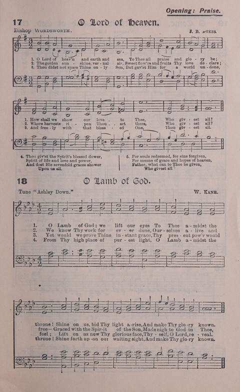 Celestial Songs: a collection of 900 choice hymns and choruses, selected for all kinds of Christian Getherings, Evangelistic Word, Solo Singers, Choirs, and the Home Circle page 17