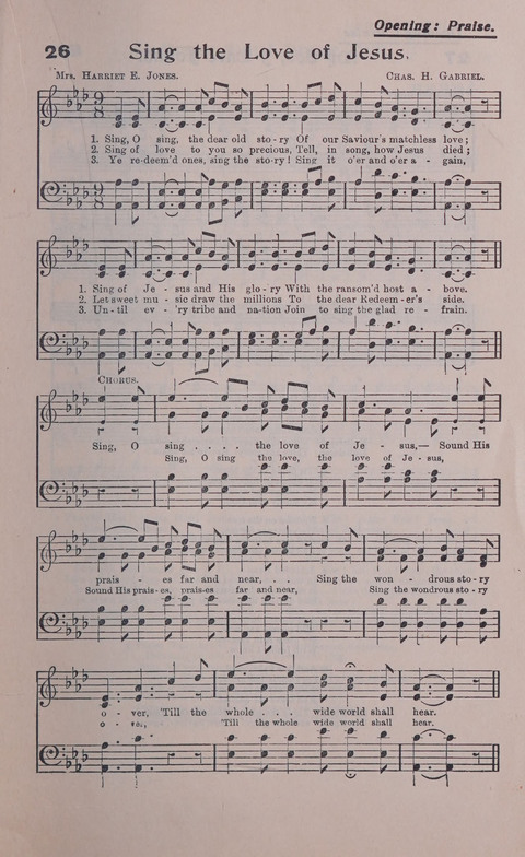 Celestial Songs: a collection of 900 choice hymns and choruses, selected for all kinds of Christian Getherings, Evangelistic Word, Solo Singers, Choirs, and the Home Circle page 27