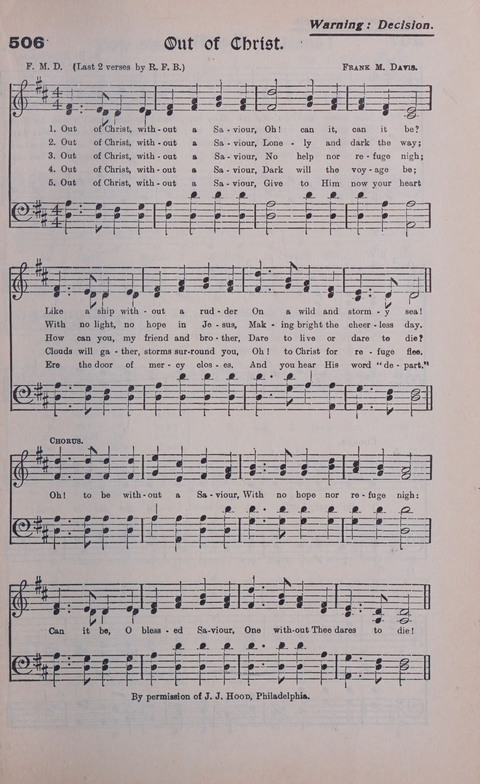 Celestial Songs: a collection of 900 choice hymns and choruses, selected for all kinds of Christian Getherings, Evangelistic Word, Solo Singers, Choirs, and the Home Circle page 443