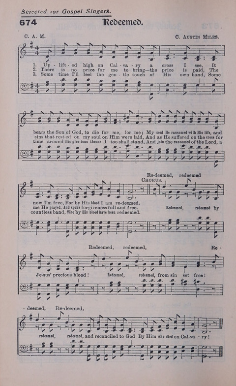 Celestial Songs: a collection of 900 choice hymns and choruses, selected for all kinds of Christian Getherings, Evangelistic Word, Solo Singers, Choirs, and the Home Circle page 598